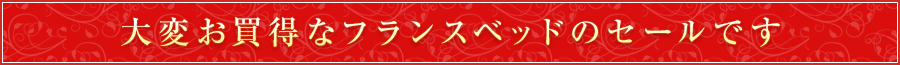 大変お買得なフランスベッドのセールです